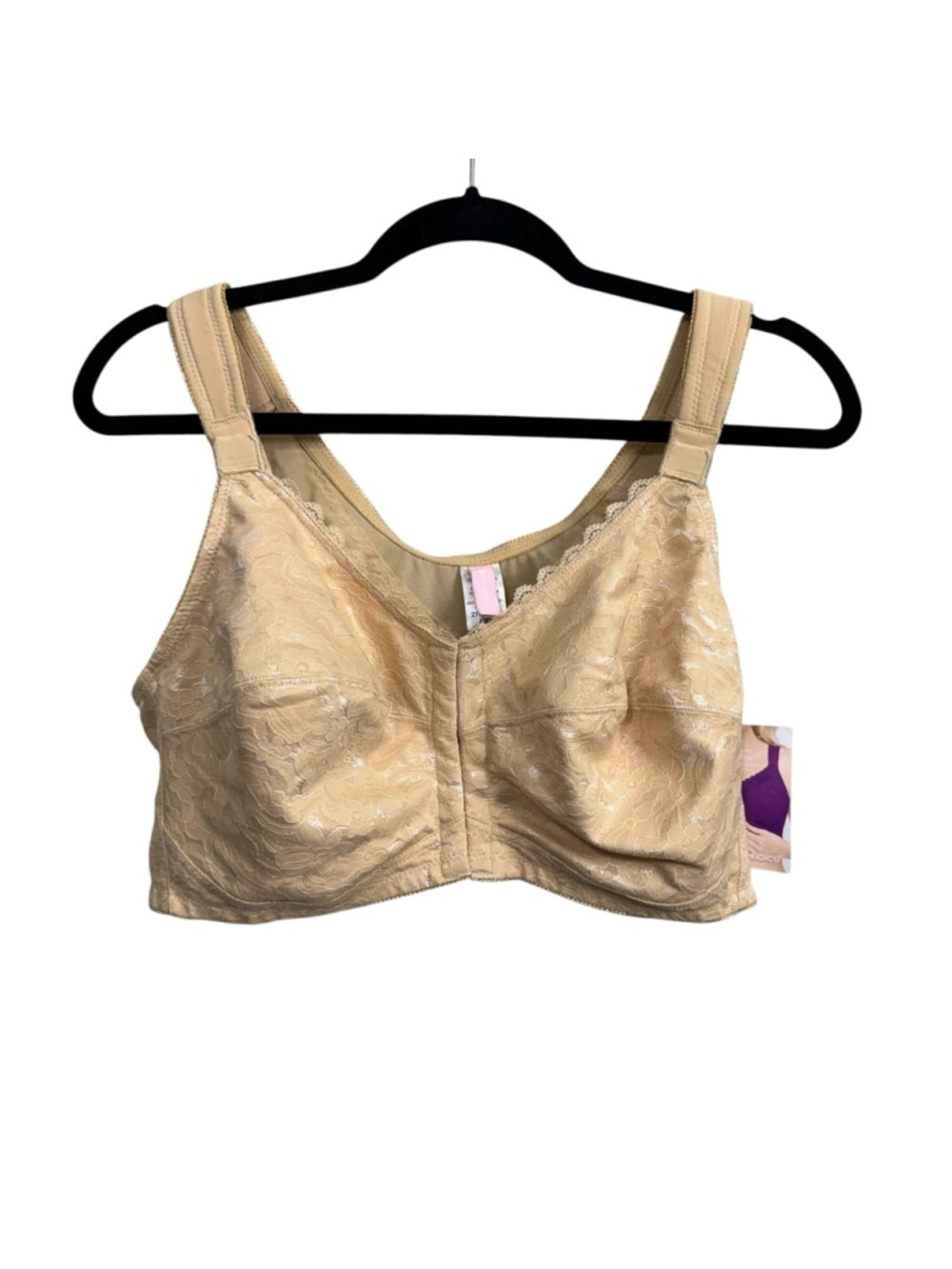 Comfort Choice Posture Support Bras 42DD Beige Front Close NWT Set 2‎